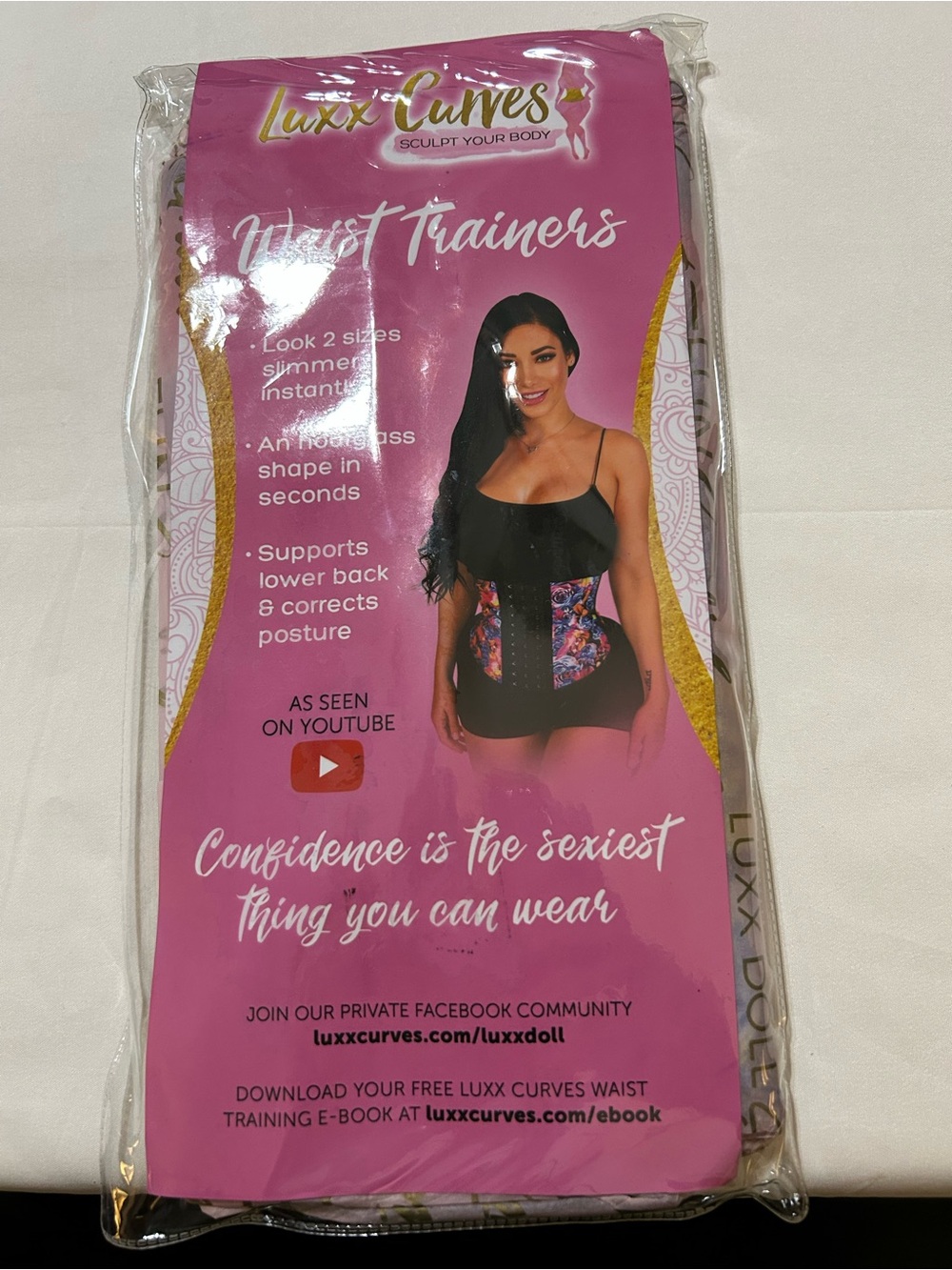 Luxx Curves Pink Floral Waist Trainer - Women's Shapewear